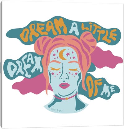 Dream A Little Dream Of Me Canvas Art Print - Doodle By Meg