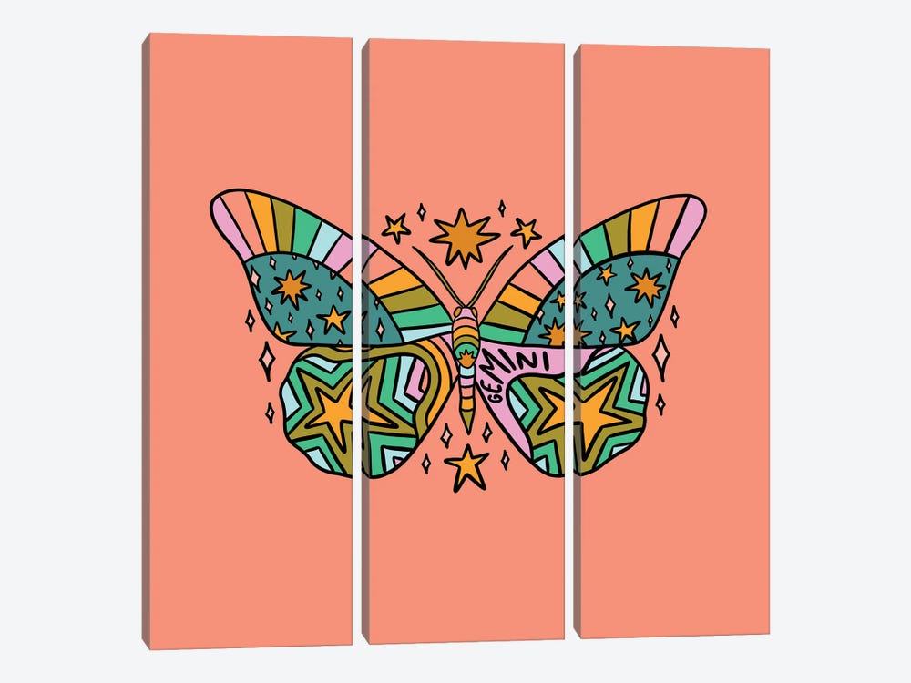 Gemini Butterfly by Doodle By Meg 3-piece Art Print
