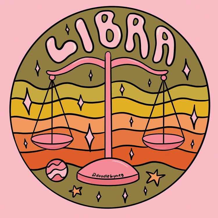 Libra by Doodle By Meg wall art