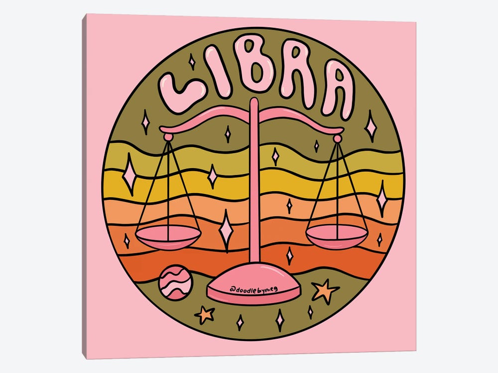 Libra by Doodle By Meg 1-piece Canvas Wall Art
