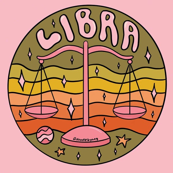 Doodle By Meg: Libra by Doodle By Meg
