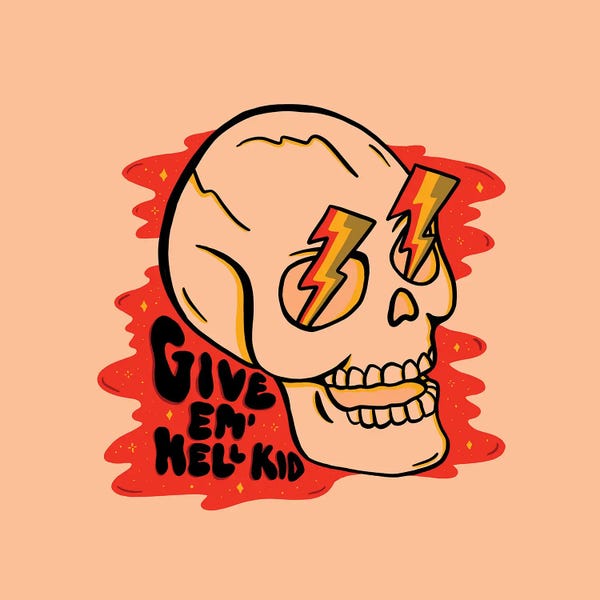 Rock 'n' Roll: Give Em Hell Kid by Doodle By Meg