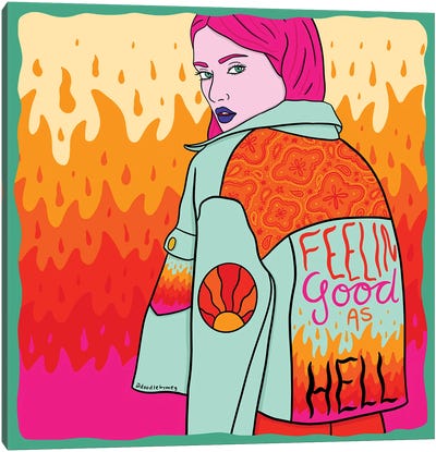 Good As Hell Canvas Art Print - Doodle By Meg