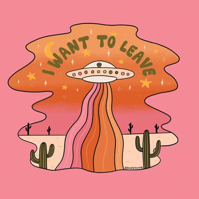 I Want To Leave by Doodle By Meg multi panel art
