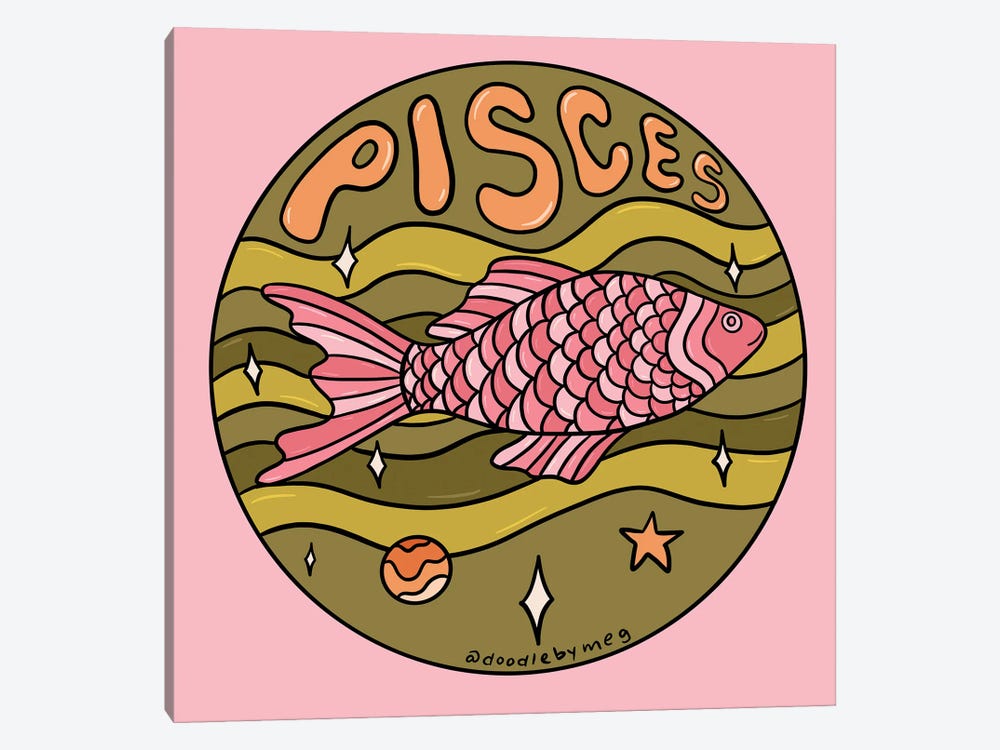 Pisces by Doodle By Meg 1-piece Canvas Art