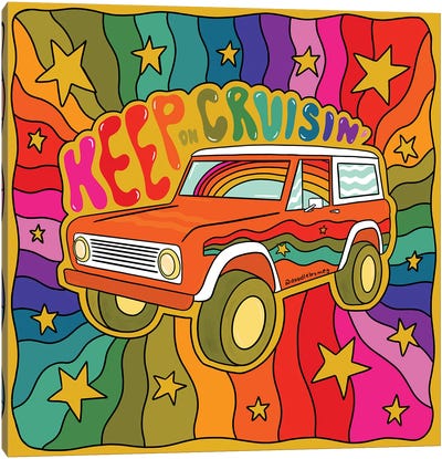 Keep On Cruisin' Canvas Art Print - Doodle By Meg