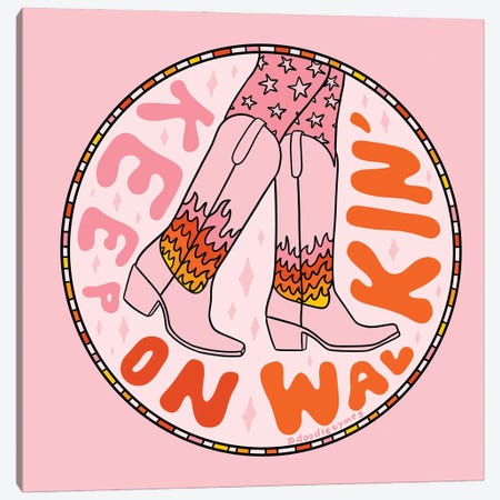 Keep On Walkin' Canvas Print #DDM82} by Doodle By Meg Canvas Print