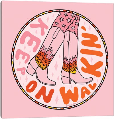 Keep On Walkin' Canvas Art Print - Doodle By Meg