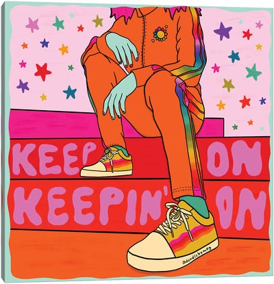 Keep On Keepin' On Canvas Art Print - Doodle By Meg