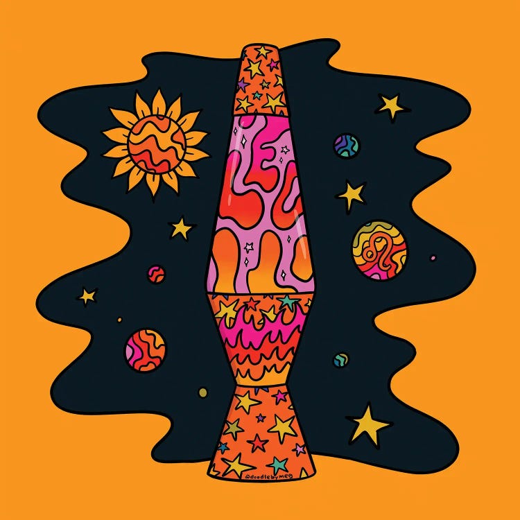 Leo Lava Lamp by Doodle By Meg wall art