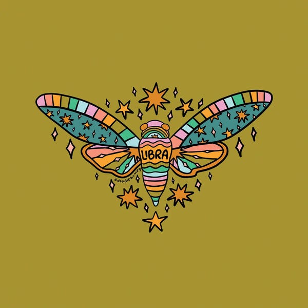 Doodle By Meg: Libra Cicada by Doodle By Meg