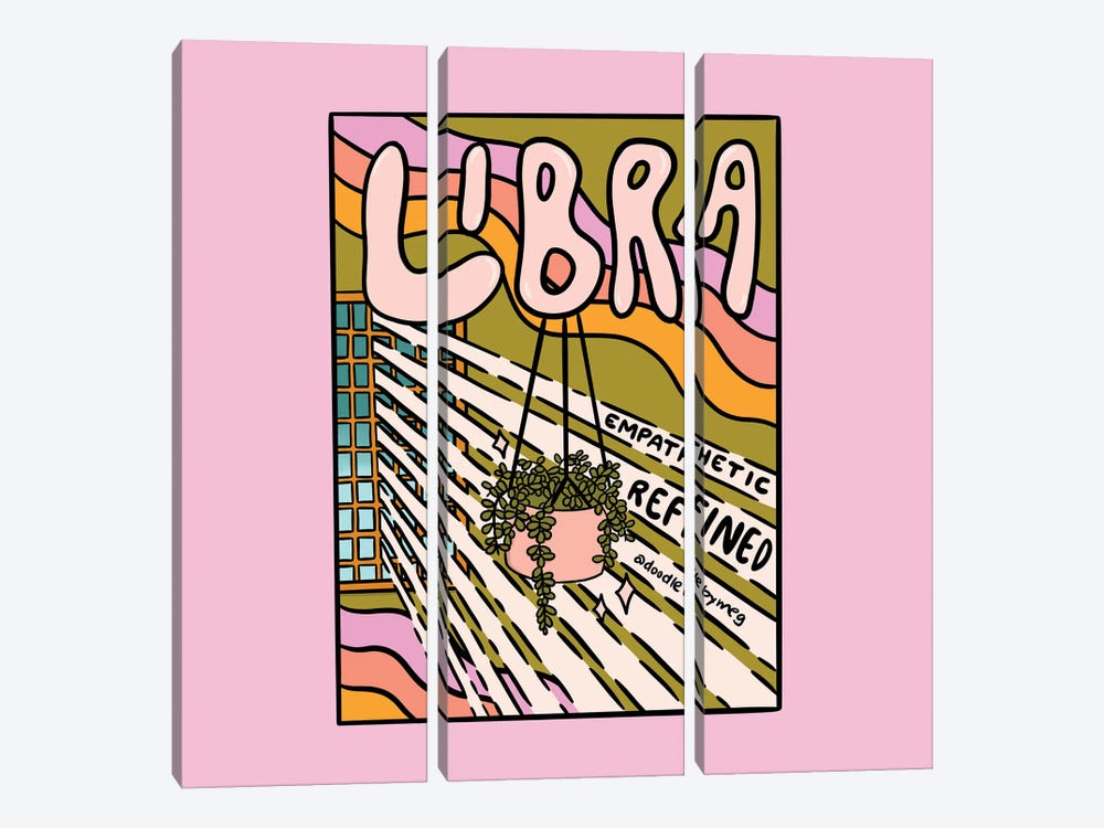 Libra Plant by Doodle By Meg 3-piece Canvas Print
