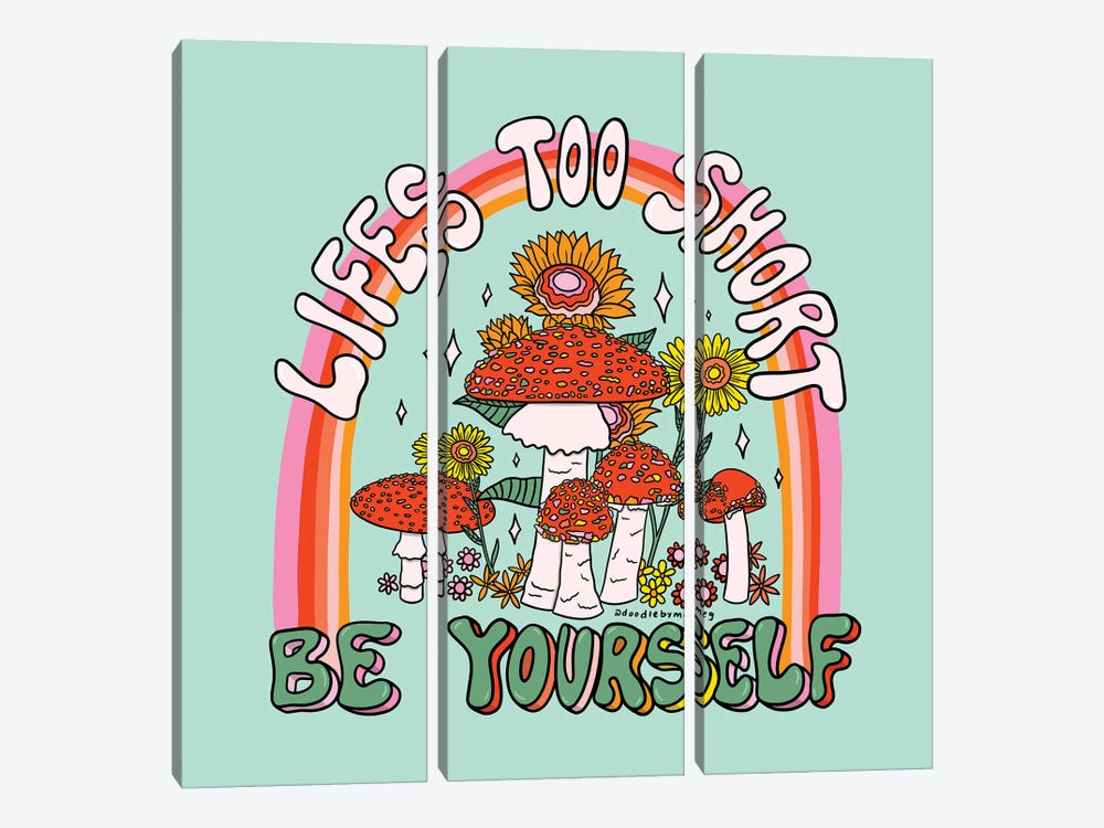Be Yourself by Doodle By Meg 3-piece Canvas Artwork