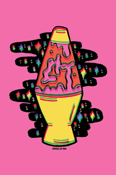 Psychedelic: Lit Lava Lamp by Doodle By Meg