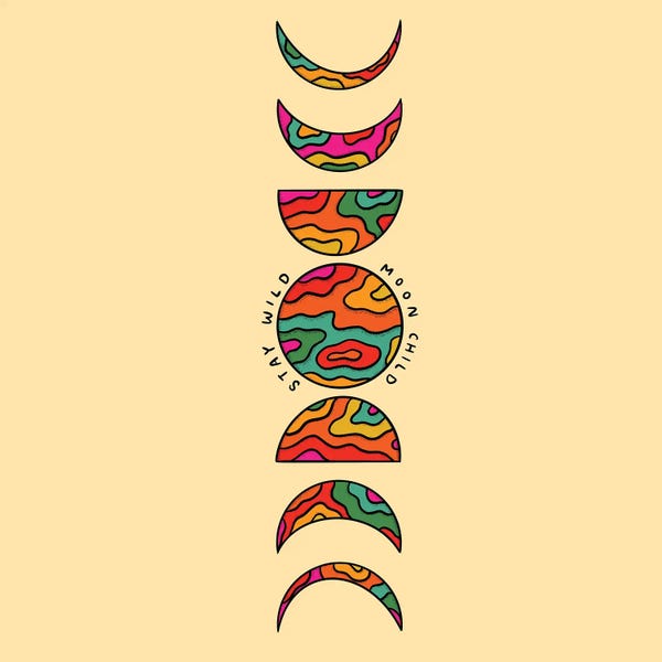 Psychedelic: Moon Phases by Doodle By Meg