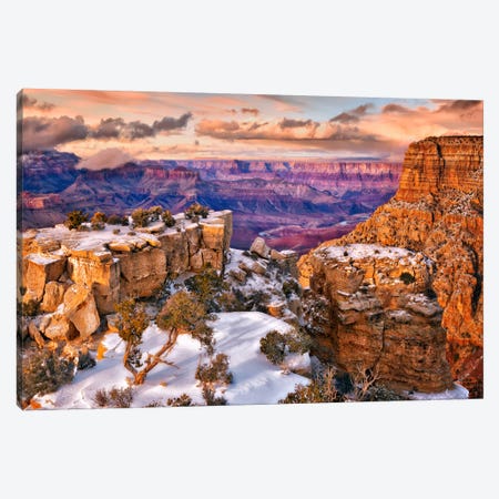 Snowy Grand Canyon V Canvas Print #DDR22} by David Drost Canvas Art