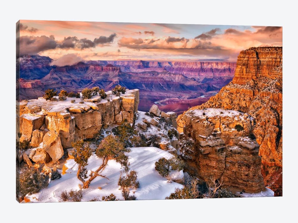 Snowy Grand Canyon V by David Drost 1-piece Canvas Art Print