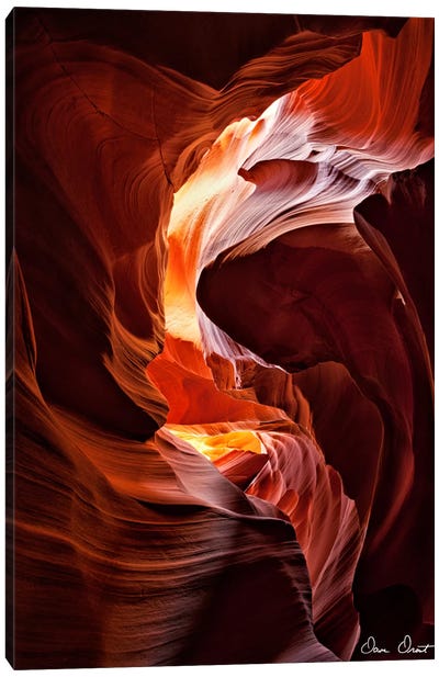 Sun Shining Through Canyon IV Canvas Art Print - David Drost