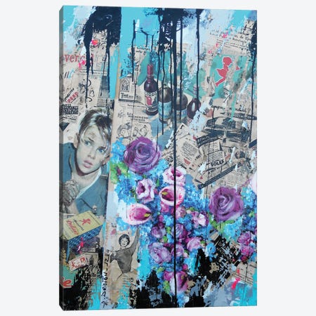 Roses Collage Canvas Print #DDT16} by David Drioton Canvas Artwork