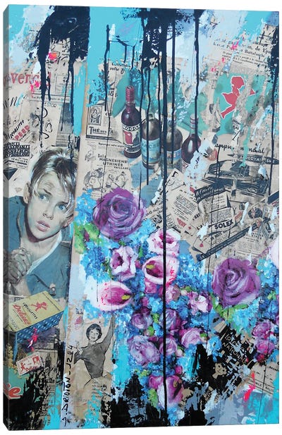 Roses Collage Canvas Art Print - David Drioton