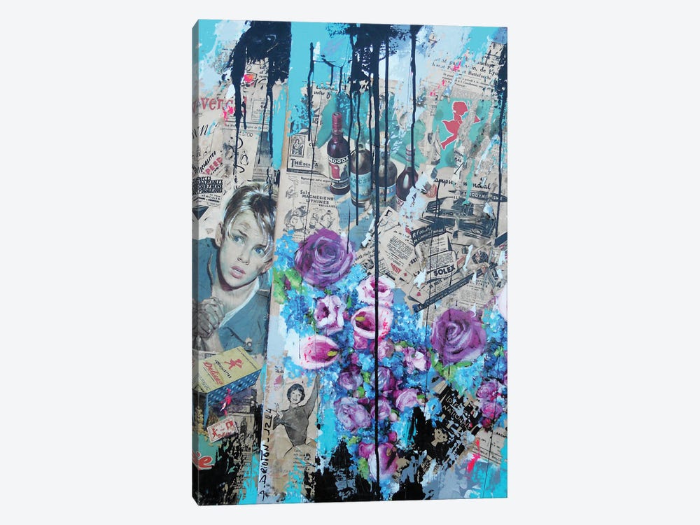 Roses Collage by David Drioton 1-piece Canvas Art