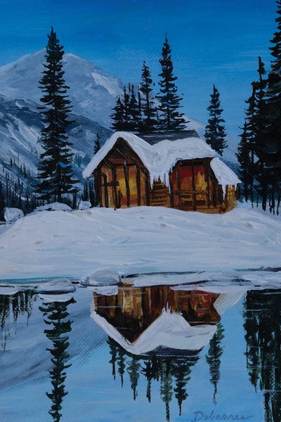 Cabin Reflection by Debasree Dey canvas print
