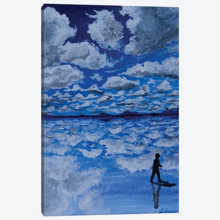 Clouds Reflection Canvas Print #DDY14} by Debasree Dey Canvas Art Print