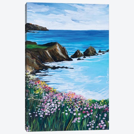Coastal Wildflowers I Canvas Print #DDY15} by Debasree Dey Art Print