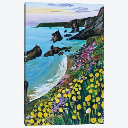 Coastal Wildflowers II Canvas Print #DDY16} by Debasree Dey Art Print