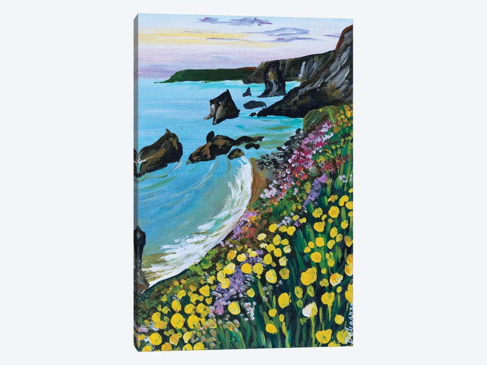 Coastal Wildflowers II by Debasree Dey 1-piece Canvas Art Print