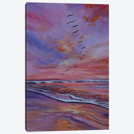 Colorful Sunset Canvas Print #DDY18} by Debasree Dey Canvas Art