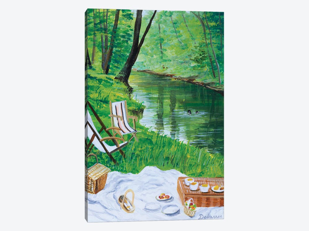 Country Side Picnic by Debasree Dey 1-piece Canvas Wall Art