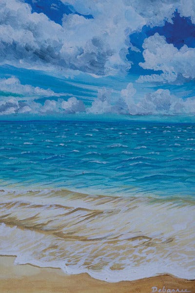 Debasree Dey: Floating Clouds On Beach by Debasree Dey