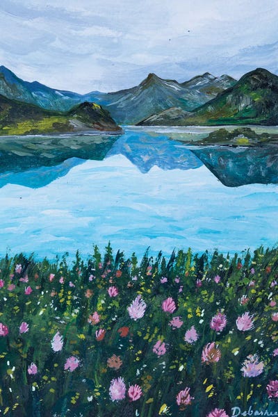 Debasree Dey: Flowers By The Lake by Debasree Dey