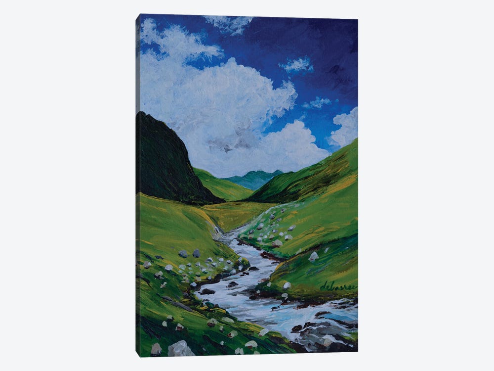 Mountain Stream by Debasree Dey 1-piece Canvas Art