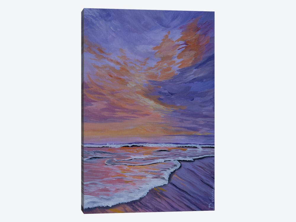 Purple Beach by Debasree Dey 1-piece Canvas Art Print