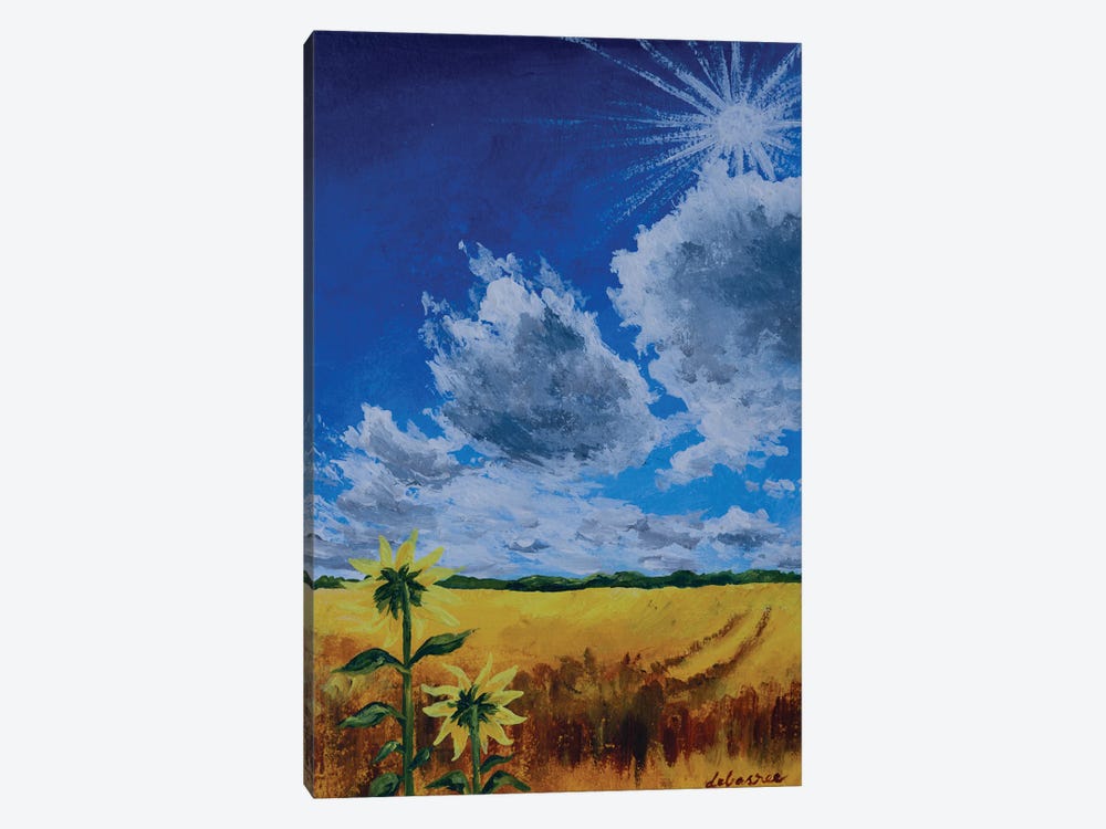 Shinning Sunflower by Debasree Dey 1-piece Canvas Artwork