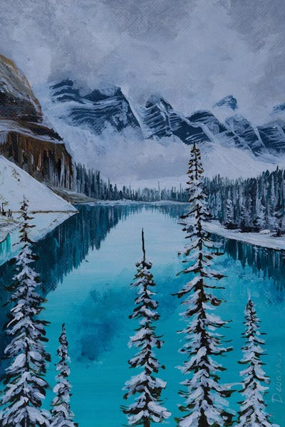 Debasree Dey: Snowy Pine Trees by Debasree Dey