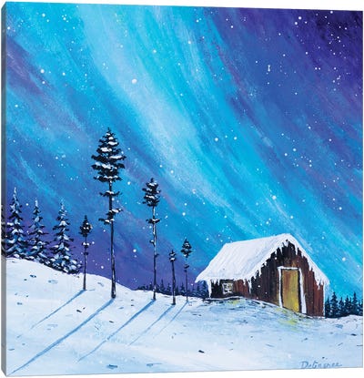 Aurora Borealis Night III Canvas Art Print - Cabins
