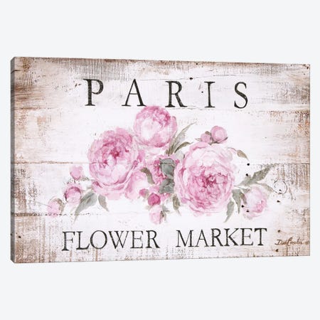 Paris Flower Market Sign Canvas Print #DEB100} by Debi Coules Art Print