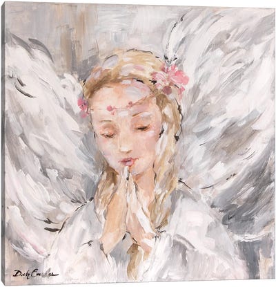 Prayer Canvas Art Print - Christmas Angel Art