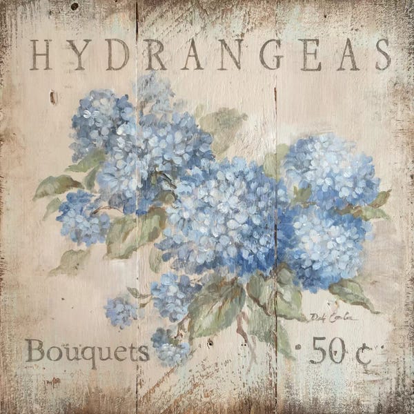 Floral & Botanical: Hydrangeas Bouquets (50 Cents) by Debi Coules