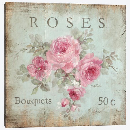 Rose Bouquets (50 Cents) Canvas Print #DEB111} by Debi Coules Canvas Art