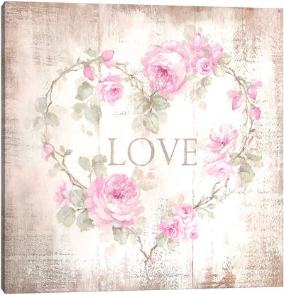 Love Sign Canvas Art Print - Debi Coules Florals