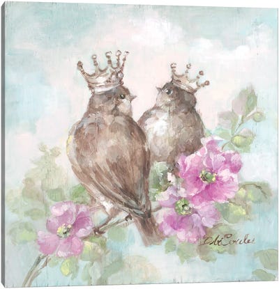 French Crown Songbirds II Canvas Art Print - Crown Art