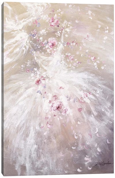 Rose Dance II Canvas Art Print - Dress & Gown Art