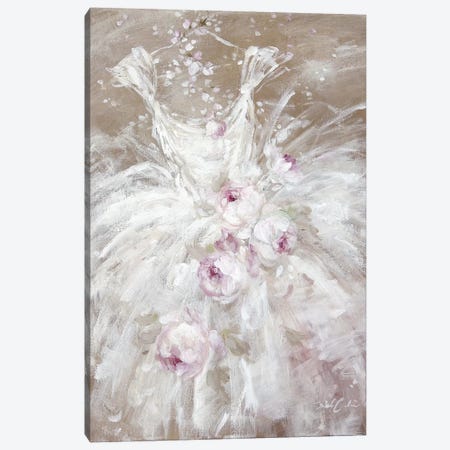 Tutu In White With Roses Canvas Print #DEB133} by Debi Coules Canvas Art