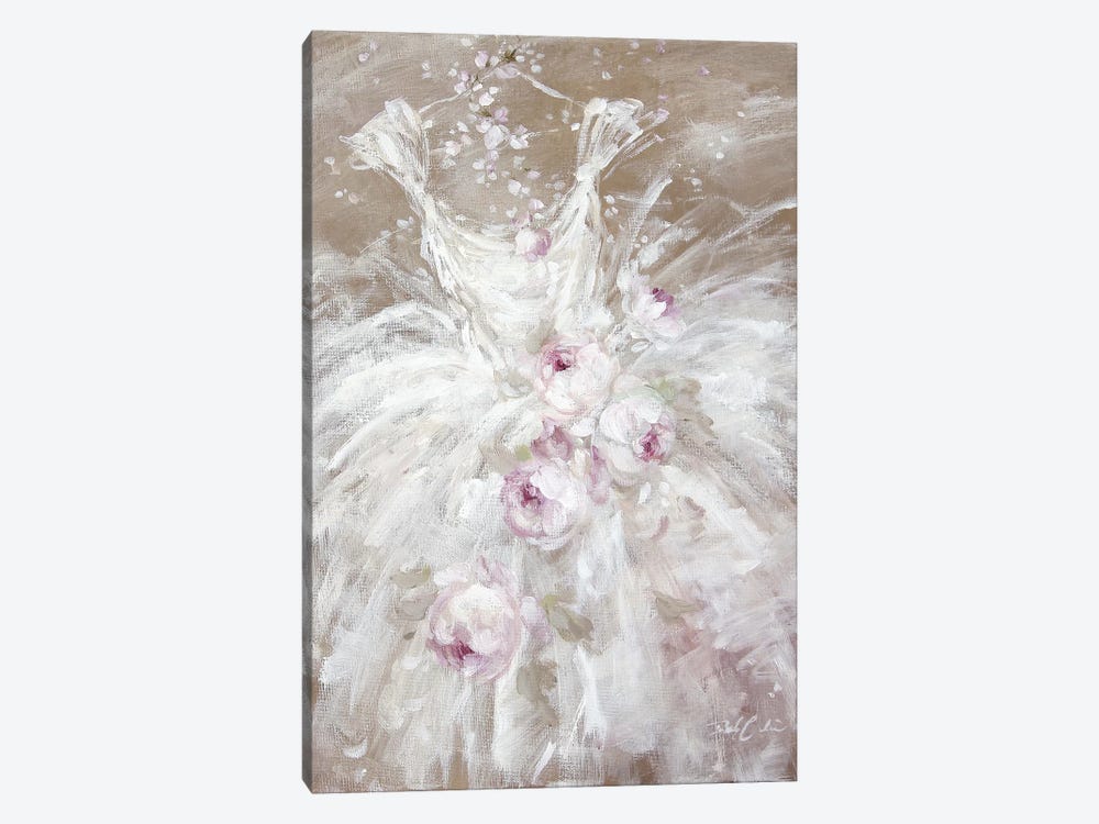 Tutu In White With Roses by Debi Coules 1-piece Canvas Art