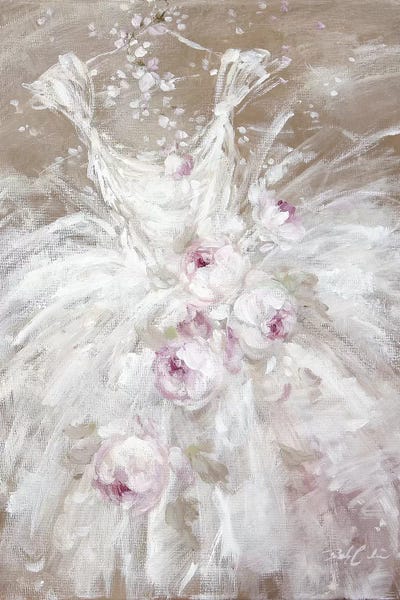 Debi Coules: Tutu In White With Roses by Debi Coules