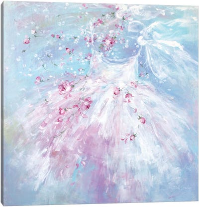 Whispering Rosebuds Tutu II Canvas Art Print - Debi Coules Fashion